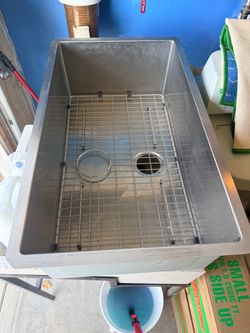 Kitchen durable sink with sink rack