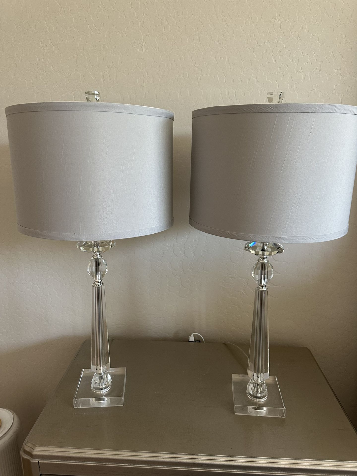 Crystal Lamps Set Of Two