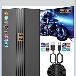 2026 TV Antenna for Smart TV, 2200+ Miles Range, 360° Reception, Indoor/Outdoor Antenna for Local Channels, Supports 4K 1080p HD, 33FT Coax Cable, Eas