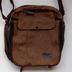 Messenger Bag. Canvas Tan. NEW. 