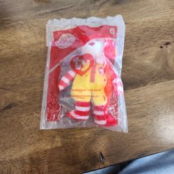 Ronald McDonald The Bear Ty Beanie New Sealed Bag 2004