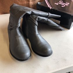 Journey Collection Grey Boots Womens  10