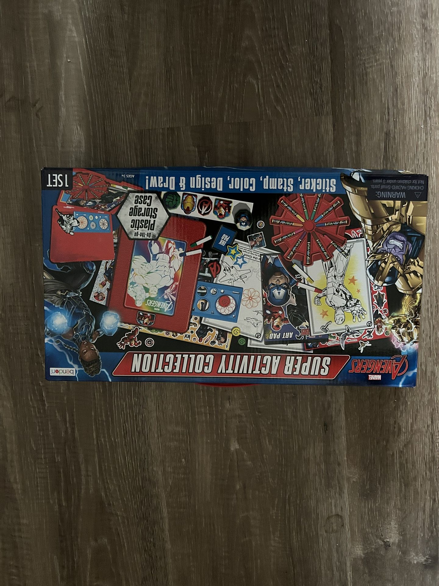 Marvel Avengers Super Activity Collection, Sticker Stamp, Color Design And Draw One Set Ages 3+