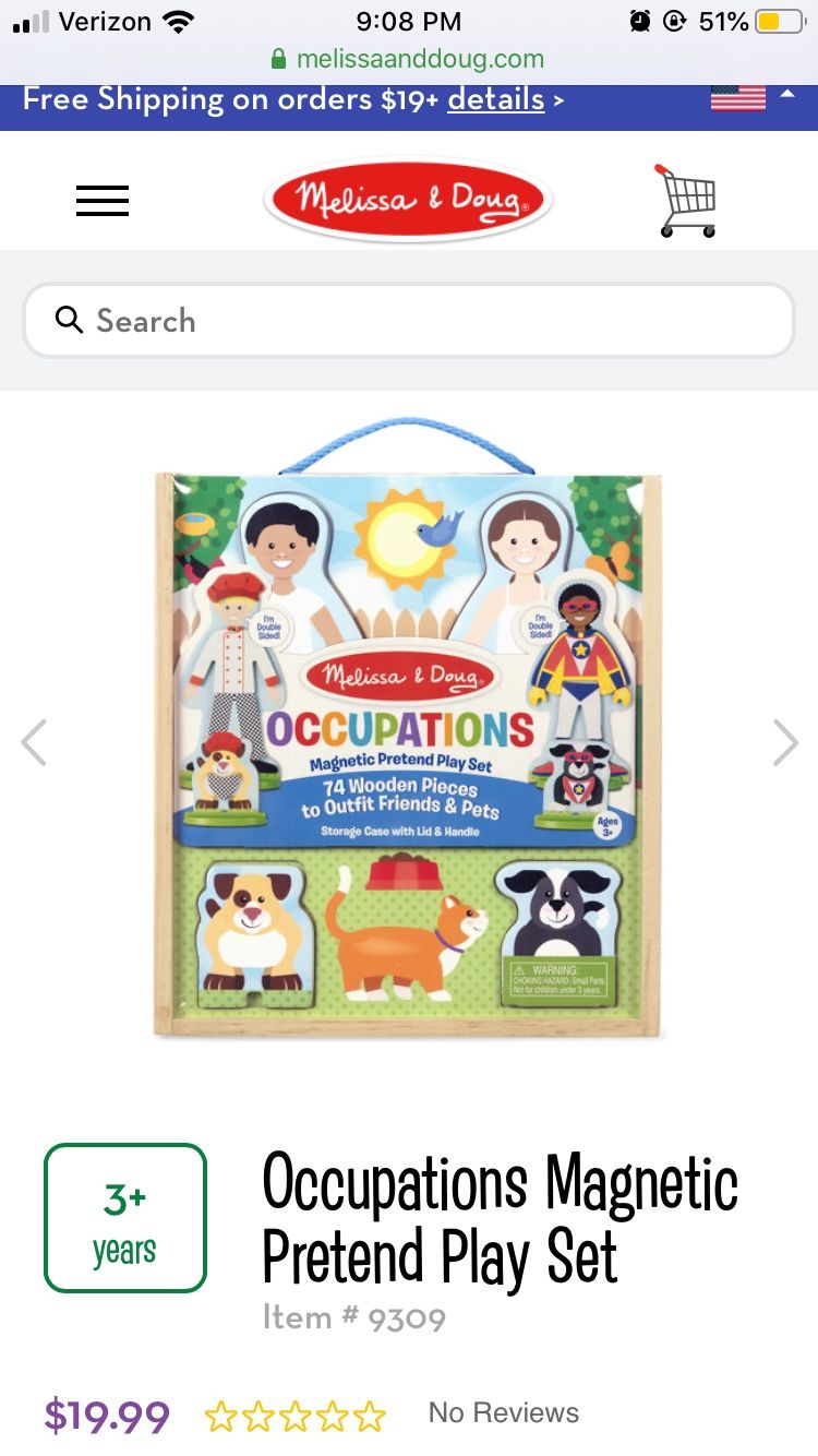 Melissa and Doug Occupations Magnetic Pretend Play Set