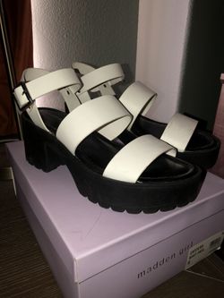 Madden Girl White Platform Sandals