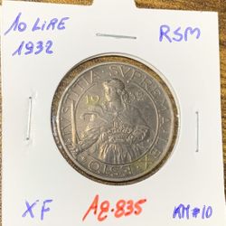 San Marino 10 lire, 1932