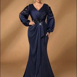 Navy blue maxi dress