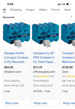 36 Pack Of Georgia Pacific Compact Toilet Paper (commercial) 19375