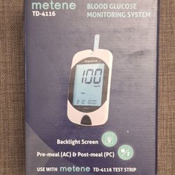 Metene Blood Glucose Meter Kit with Test Strips and Lancets