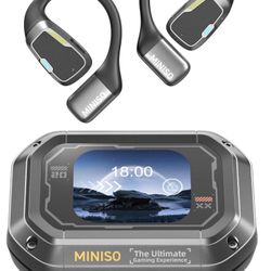 MINISO AI Language Translation Earbuds Real-Time Open Ear Translator Earbuds Wireless Bluetooth 5.4 for 135 Languages Two-Way Translation Headphones w