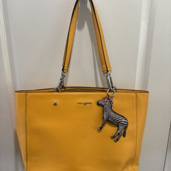 Karl Lagerfeld Paris Tote Shoulder Bag Mustard Yellow Large