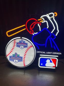 Los Angeles Dodgers MLB BASEBALL neon sign bar sign los Angeles champions hat jersey dodgers