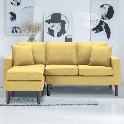 Brand New Small Yellow Sectional