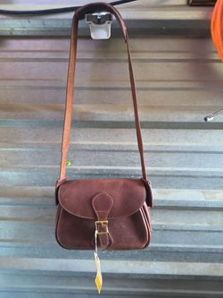 Leather crossbody satchel