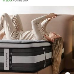 TWIN XL Size 12-Inch Medium Firm Hybrid Mattress, Euro Top ActiveCool Gel Memory Foam New