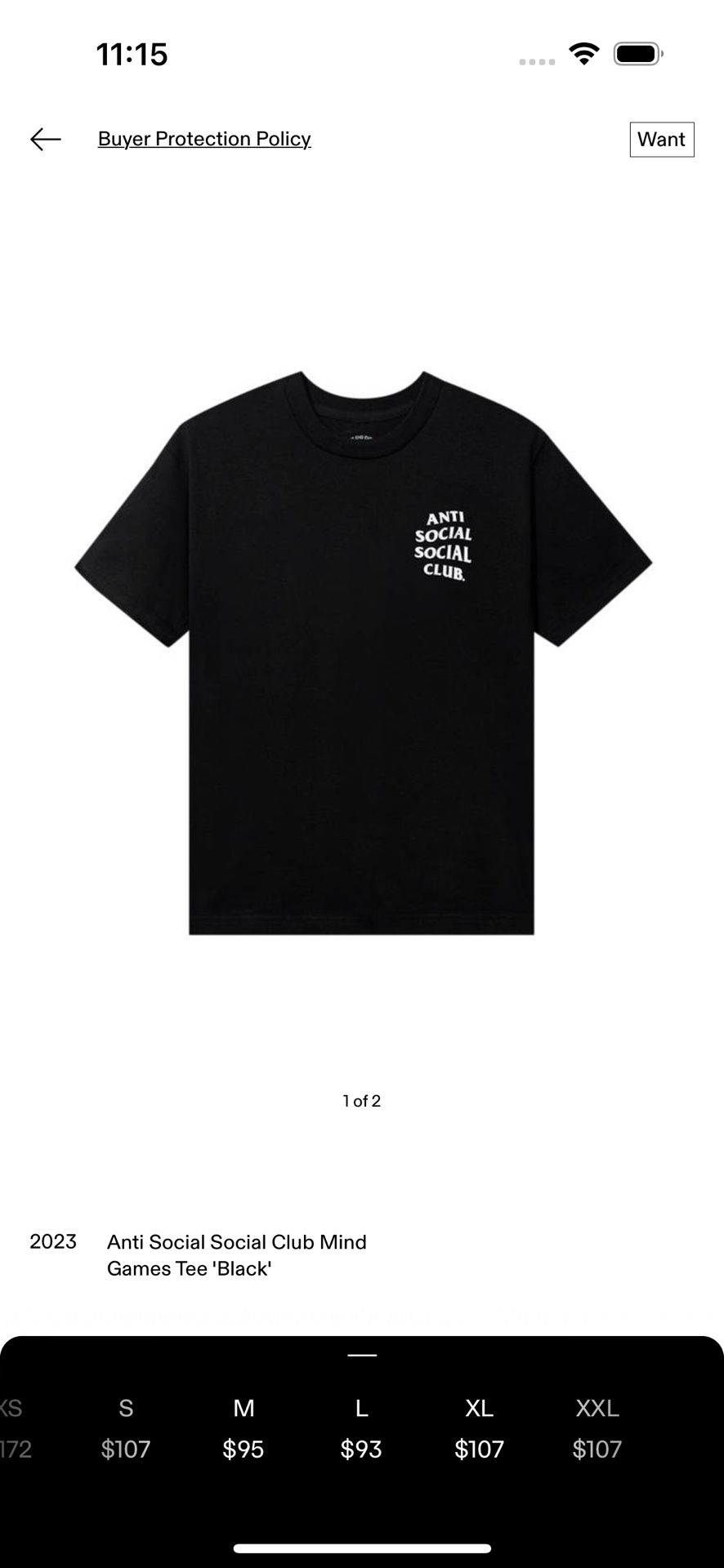 Goat Exclusive Version Of Anti social Social Club Mind Games Tee