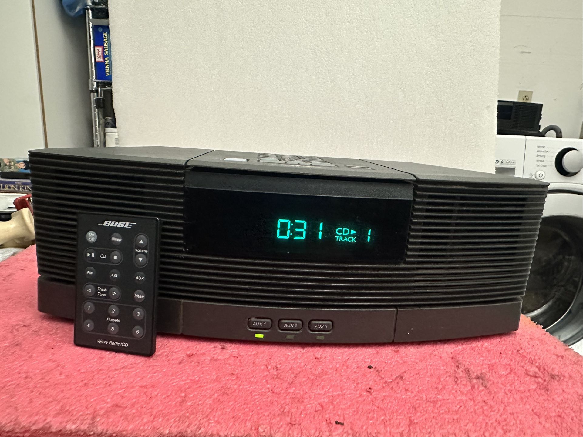 BOSE Wave Radio AWRC1G Audio System CD Player AM/FM/RADIO, ALARM, AUX INPUT With Remote