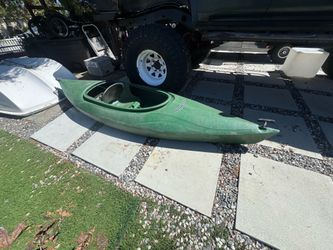Kayak with paddle