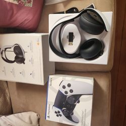 DualSense Edge Ps5 Controller New  PlayStation 5 Camera Ps5  Pulse Elite Wireless Headset PS5 PC Mac