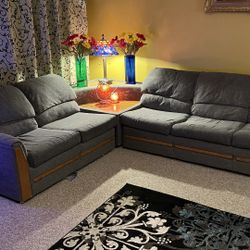 Two Piece  Sectional Sofa With Central Table