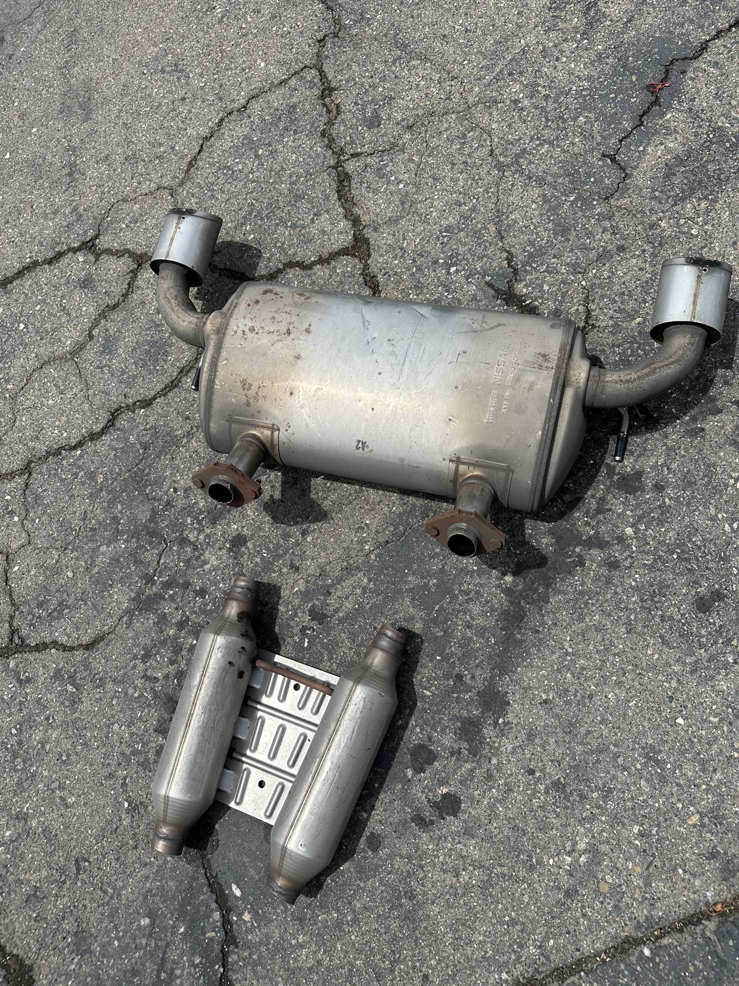 Infiniti Q60 Red Sport 400 Stock Muffler And Resonator