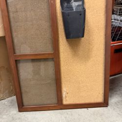 Cork Board Picture Frame With Pen/pencil Holder