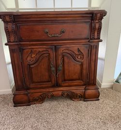 Nightstand, dresser with slide out tray