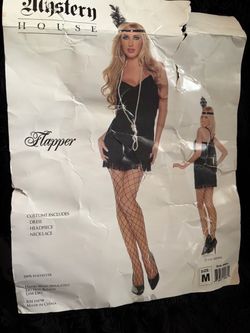 Mystery House Flapper Costume Size Medium