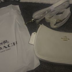 White Leather Coach Purse