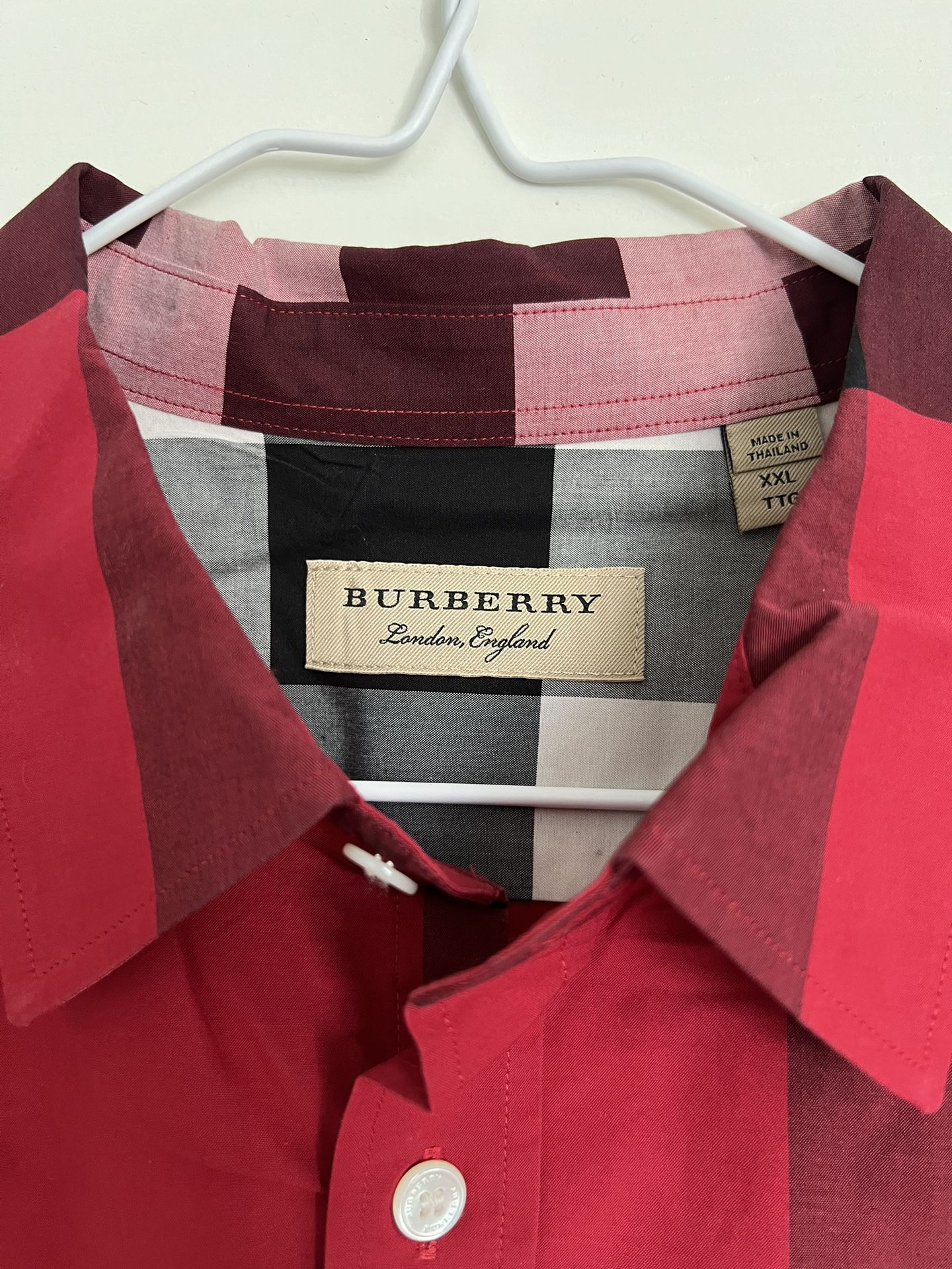 Burberry Red Button Up