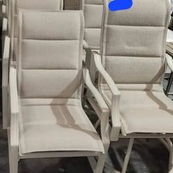 6 Patio Chairs New In Box Assembly Required  NEW IN BOX ASSEMBLY REQUIRED
TABLE NOT INCLUDED 
TABLE NOT INCLUDED 
 Statesville Shell 6-Piece Aluminum 