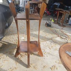 Vintage 2- Tier Wooden Plant/ Display Stand