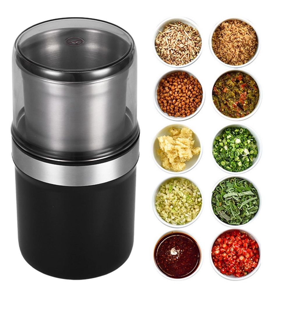 Electric Coffee and Spice with Stainless 100g Large Capacity,200w Powerful Electric for Coffee Bean HerbSpiceGrains