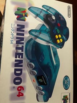 Nintendo 64 Clear BLUE Console N64 Japan Version