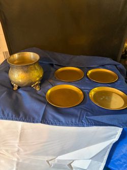 Brass Coasters Vase