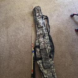 Fishing Rod with Camouflage Carry Case