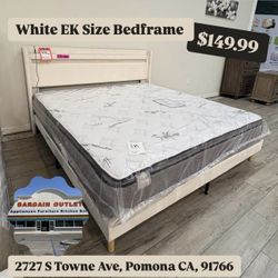 White EK Size Bedframe 