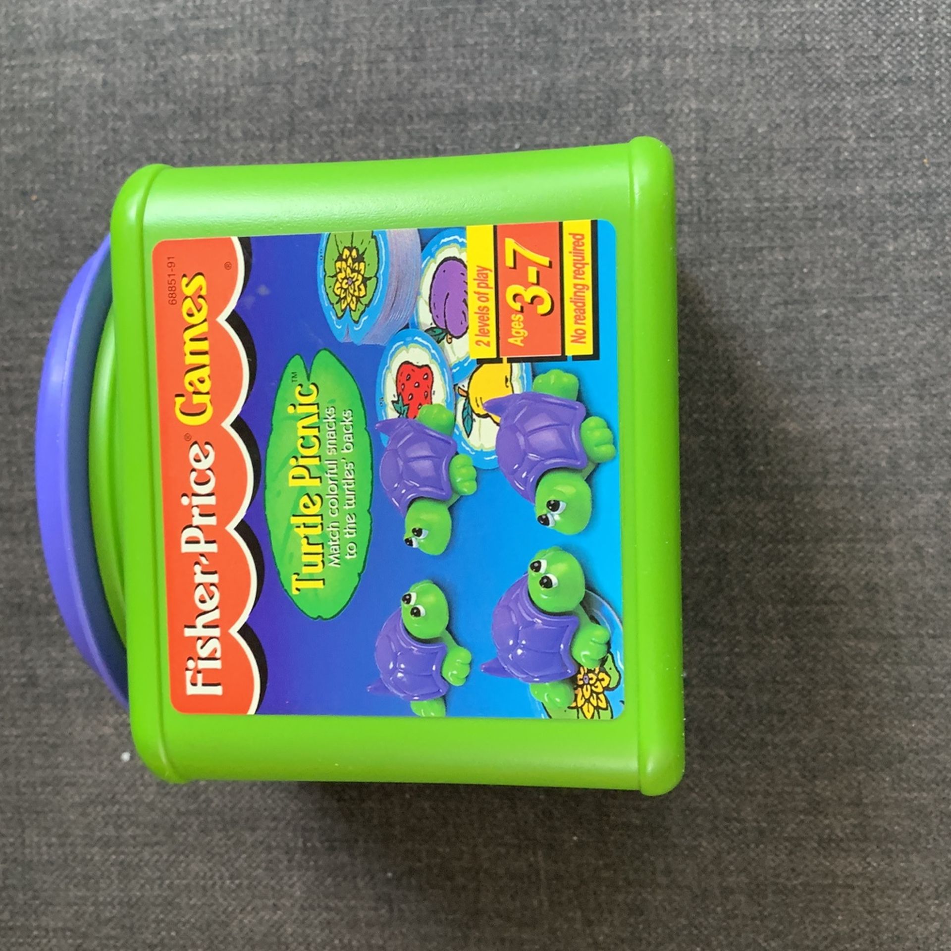 Rare Fisher Price Turtle Picnic Matching Game