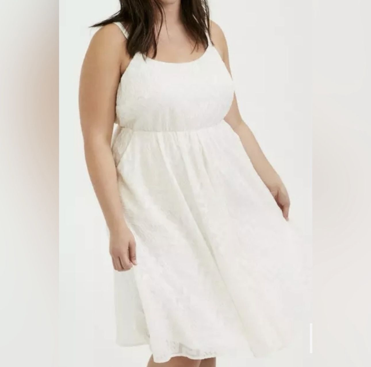Torrid Elegant Cream Sleeveless Dress