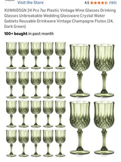 48 Vintage Wine Glasses