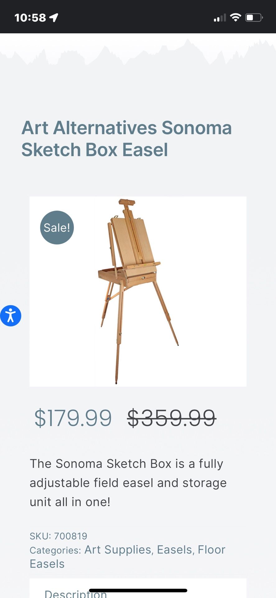 Fully Adjustable Easel With Storage 