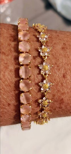 Gold plated over sterling silver tennis bracelets