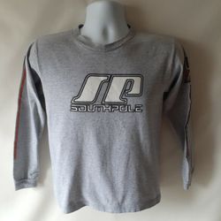 Southpole boys gray long sleeve vintage t-shirt size M 