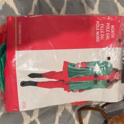 NWT  Adult XL 14-16 North Pole Gal Costume W/ 2 Antlers