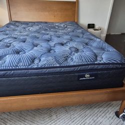 Queen Size Mattress And Frame.