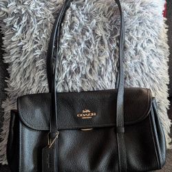 Coach Bridget Flap Shoulder Bag - Black