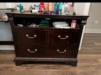 Full size bed with mattress desk, computer desk with chair