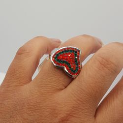 Steel Revolt Ring, Cz DIA, Sz 9 New with tag, Stainless Steel, Solid vintage Ring.
