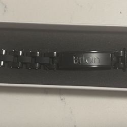 New Stainless Steel Black Name Bracelet-Brian