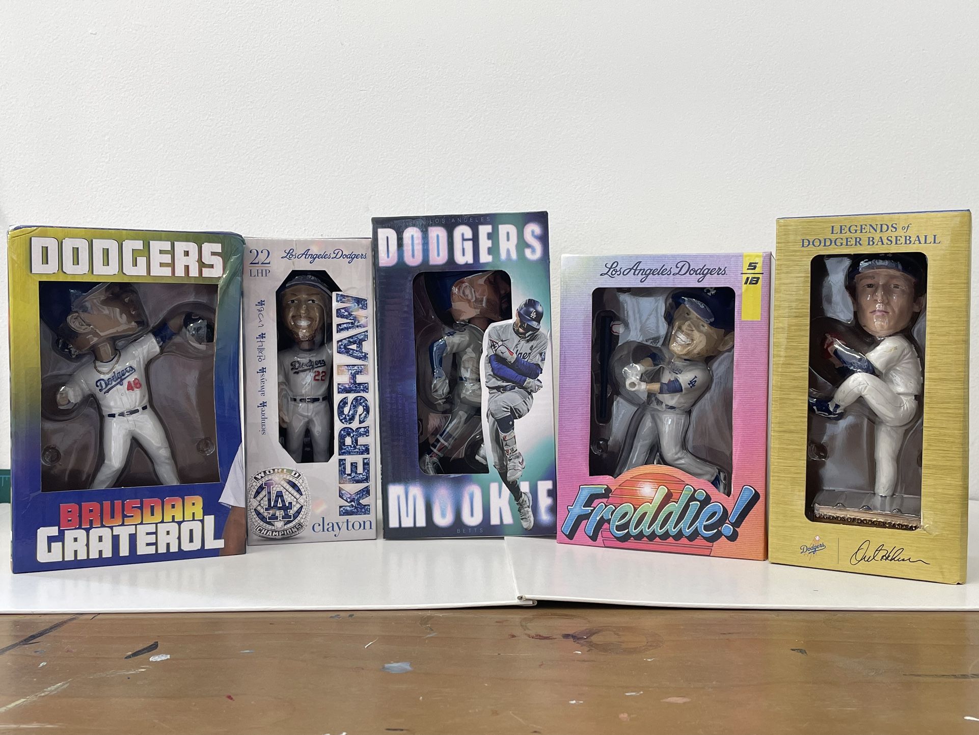 Dodgers Bobblehead Lot Kershaw Mookie Freeman